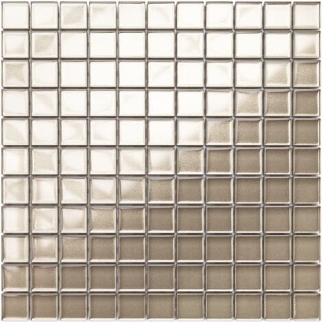 Innenraum-Glasmosaik für Badezimmer Küche 30 x 30 cm- Pale gold
