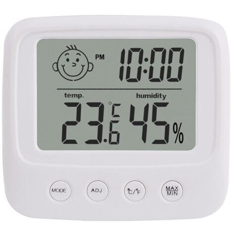 Innenraumtemperatur- und Feuchtigkeitssensor mit digitaler LCD-Anzeige, praktisches Thermometer, Hygrometer, Messgerät, berührungslos.