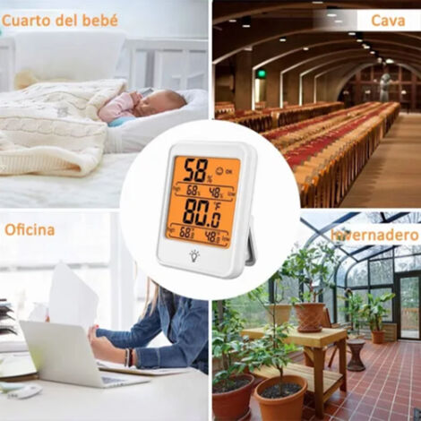 Innenthermometer und Hygrometer mit LCD-Display und Emoticon zur Komfortüberwachung