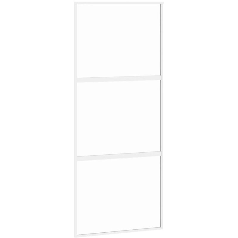 Schiebetür Weiß 90x205 Cm Hartglas Und Aluminium Vidaxl 25836