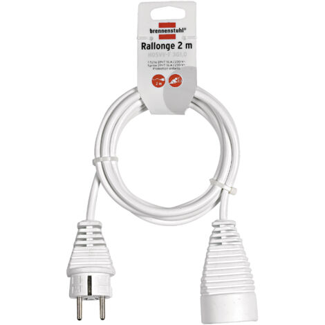 Innenverlängerungskabel - IP20 Schwarz - 2m - H05VV-F 3G1,0