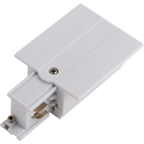 Innesto destro bianco per binario ad incasso 9,8x5,6x3,3 cm..