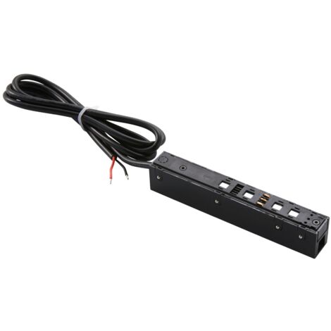 Innesto elettrico nero per binario davinci 15,3x2,8x2,2cm