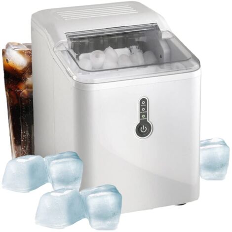 Innoliving Fabbricatore di Ghiaccio a Cubetti Professionale INN-853 con Capacità 1.5 Litri Potenza 120 W Colore Acciaio Inox