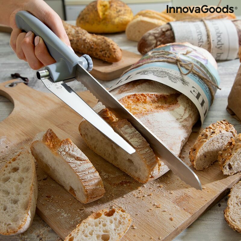 

Cuchillo de Pan con Guía de Corte Regulable Kutway - Innovagoods