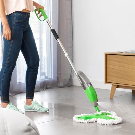 InnovaGoods Mocio Triplo con nebulizzatore, in plastica, Bianco E Verde, Unitalla, 5 unità