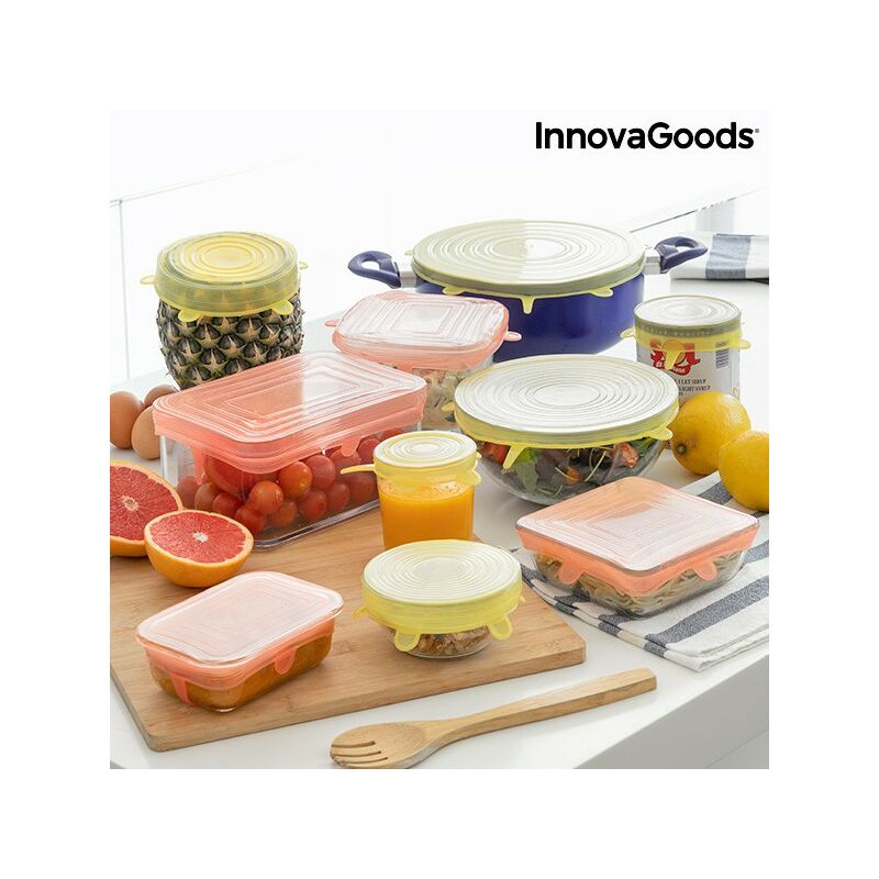 

Set de 10 Tapas de Cocina Reutilizables y Ajustables Lidyc - Innovagoods