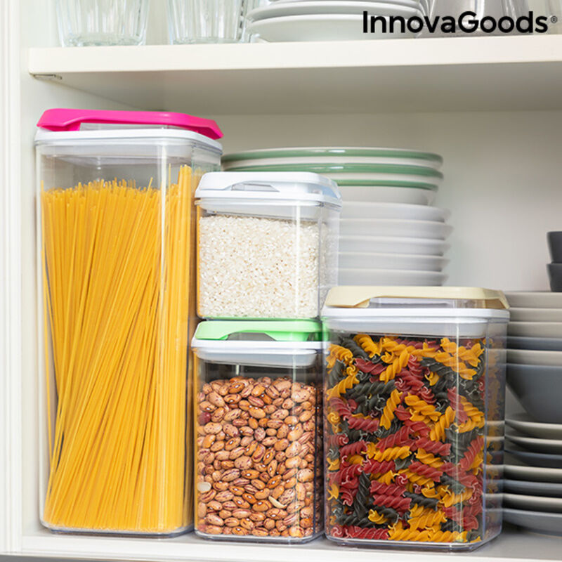 

InnovaGoods Set de Recipientes de Cocina Herméticos Apilables Pilocks InnovaGoods 4 Piezas