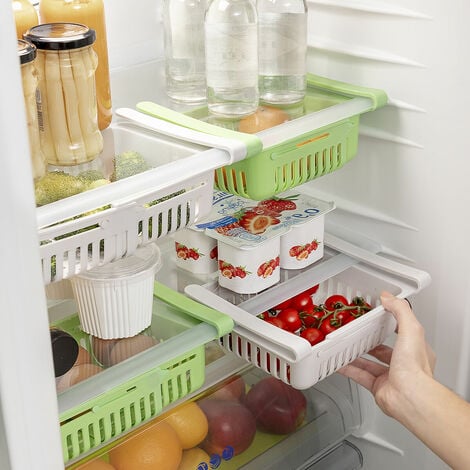 Confezione da 2 organizer regolabili per frigorifero innovagoods