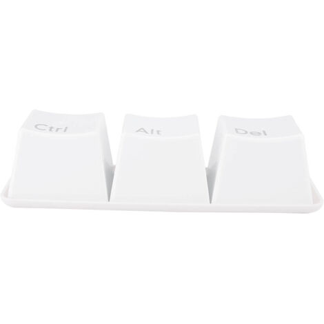 Innovative Keyboard Button Shape Cute Water Cup Drinking Cup Set with Tray for Home Use White