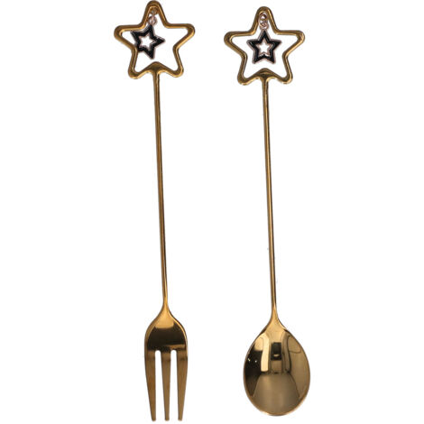 Innovative Pendant Spoon Multipurpose Stirring Dessert Fork for Wedding Kitchen HotelStar Shaped