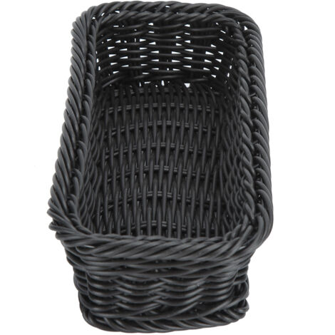 Innovativer Aufbewahrungskorb für Tischbesteck – Halter für Essstäbchen, Gabeln und Löffel – Schwarz, Größe S (240 x 110 x 50 mm)