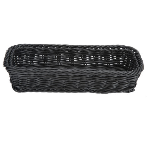 Innovativer Besteckkorb – Halter für Gabeln, Löffel und Essstäbchen, Schwarz, Größe S, 240 x 110 x 50 mm