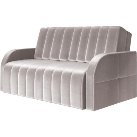 E-MEUBLES Innovatives Schlafsofa mit Schlaf-Funktion, Sofa mit Stauraum, wandelbarer Sessel, elegantes Design – MONTANA 120 (Beige – Paros 02)