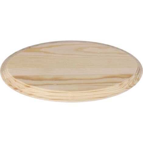 INNSPIRO Pedana in legno di pino massiccio ellisse inf. 36 x 19 cm. sup. 34 x 16 cm. alt. 2,3 cm, INNSPIRO