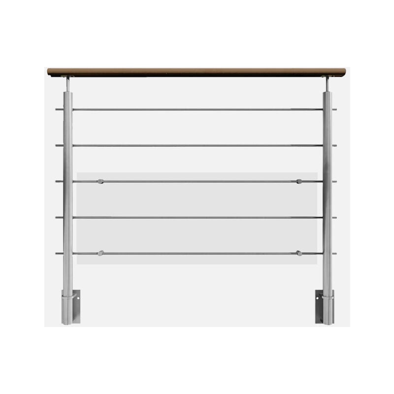 Kordo - inoca - Garde-corps en inox main courante bois