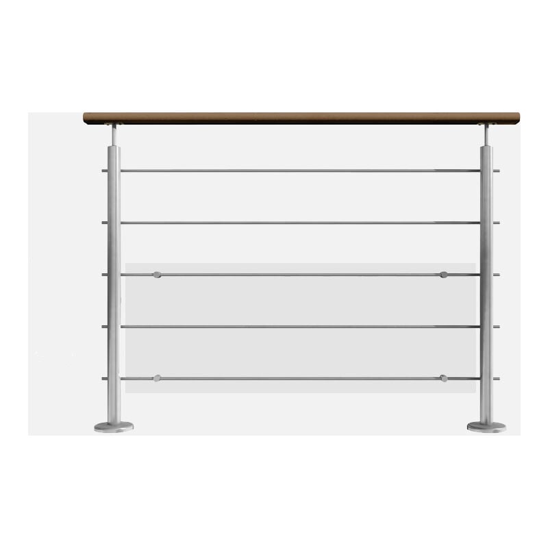 Kordo - inoca - Garde-corps en inox main courante bois