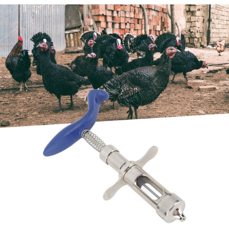 Inoculador/jeringa de vacunas tipo 132 (3 ml) para varicela – Automático – Acero inoxidable y plástico – Juego completo de accesorios
