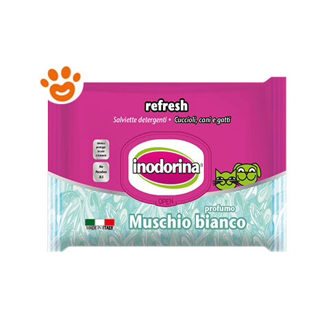 Inodorina Cane e Gatto Salvietta Refresh Muschio 110pz