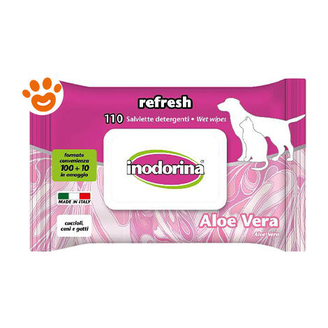 Inodorina Dog/Cat Refresh Aloe Vera - Inodorina Dog/Cat Refresh Aloe Vera - Confezione Da 110 Pezzi