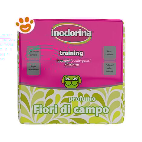 Inodorina Dog Tappetini Igenici Fiori di Campo (60x60cm) - Inodorina Dog Tappetini Igenici Fiori di Campo (60x60cm) - 10 Tappetini