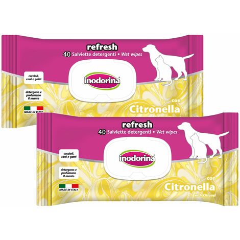 Italian pet salviette detergenti per cani, gatti e cuccioli clorexidina  30*20 conf 40 pz