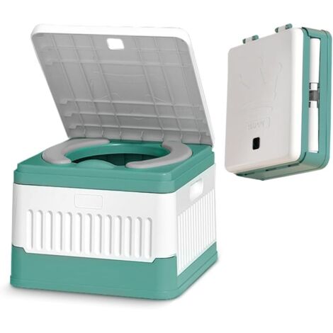 Inodoro de camping, inodoro portátil de camping, inodoro móvil con 20 kits de aseo individuales, inodoro portátil, inodoro plegable de camping: ideal para acampar.