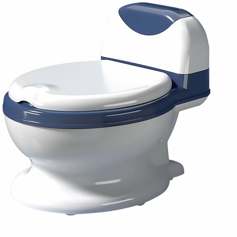 

Inodoro de entrenamiento para ninos con almohadilla de PVC suave, soporte para toallitas desechables, cepillo de limpieza para ninos pequenos,