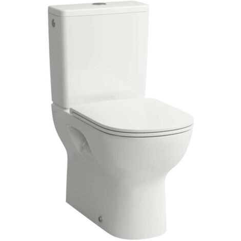 Inodoro de pedestal LAUFEN LUA, salida horizontal, 650x360x420mm,