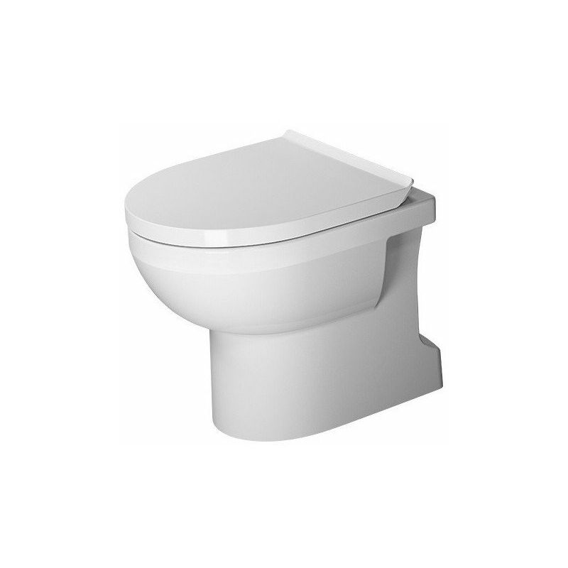 

Inodoro de pie DURASTYLE BASIC RIMLESS ti 365x560mm salida vertical Esmalte blanco higiénico