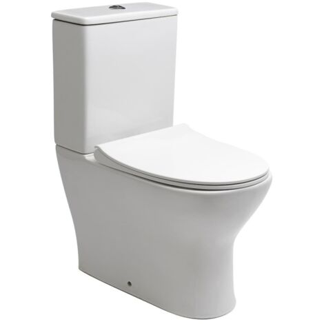 Inodoro EUR990SN de montaje empotrado con asiento delgado y tapa amortiguada, alimentación