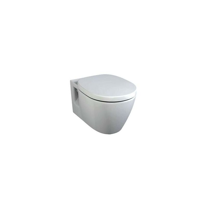 

Inodoro de pared con descarga plana Connect E8017, color: Blanco con Ideal Plus - E8017MA - Ideal Standard