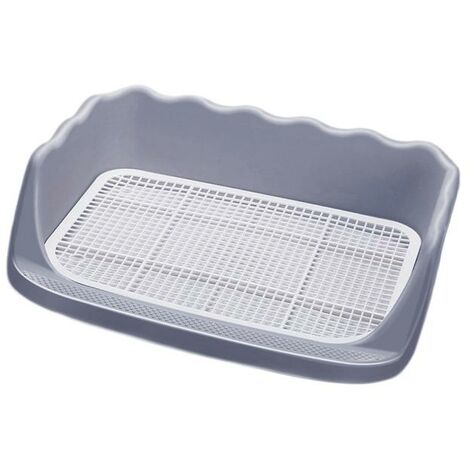 Inodoro para perros, soporte de almohadilla para entrenamiento de mascotas, bandeja para orinal para perros fácil de limpiar,Gray