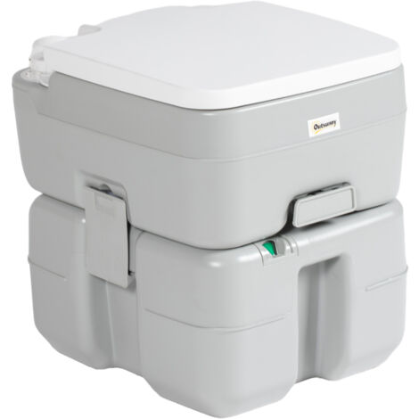 Inodoro portátil 20L wc portátil con indicador de nivel carga 150 kg para camping viaje ancianos caravana barco 33x40x43 cm