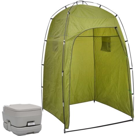 Inodoro portátil para camping con tienda 10+10 L