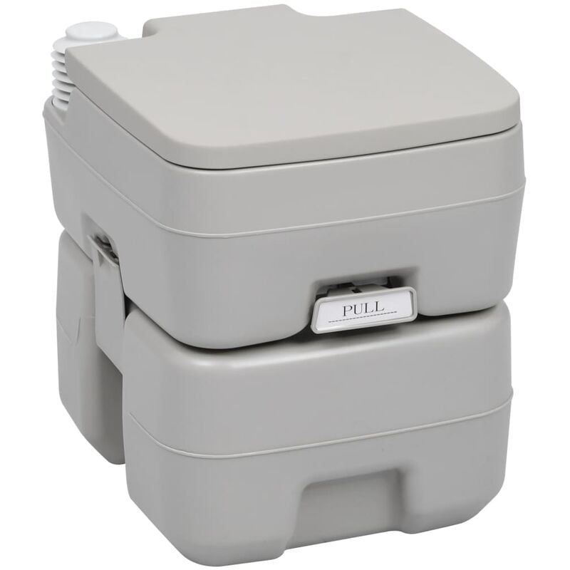

Inodoro portatil para camping gris 20 + 10 L