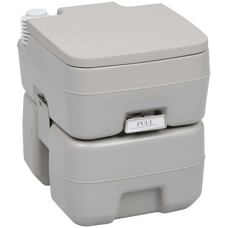

Inodoro portátil para camping gris 20 + 10 L - Gris