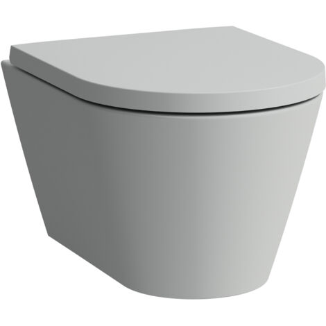 Inodoro suspendido COMPACT KARTELL, sin reborde, gris lavable LAUFEN