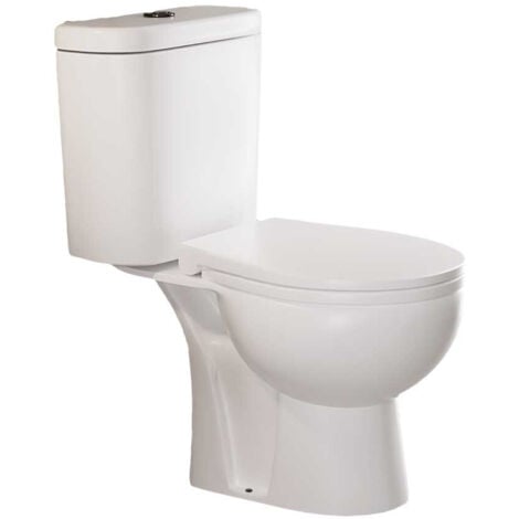 AQUORE Inodoro WC Bolonia Completo Salida Horizontal Tanque Bajo – Rimless Doble Descarga