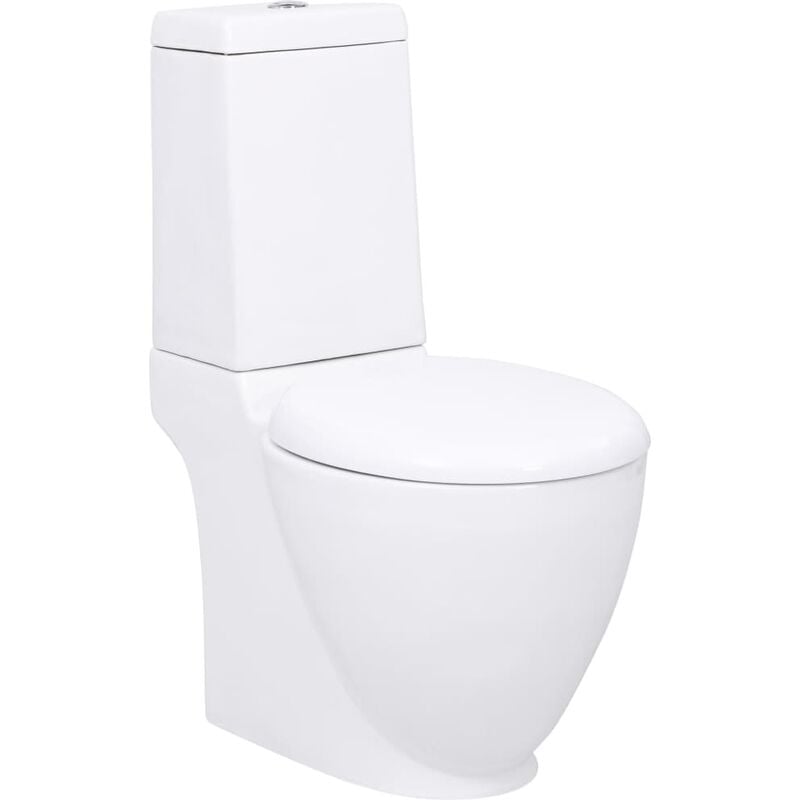 

Inodoro WC flujo posterior de cerámica blanco