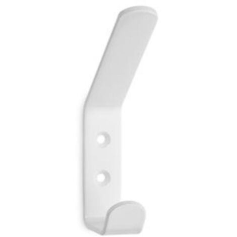 INOFIX colgador ac. doble blanco 3056 bolsa 1 , Colgador de acero doble 3056 2. - Color blanco. - Medidas 116x20x66mm. - Fijación con tornillos ( incluidos )