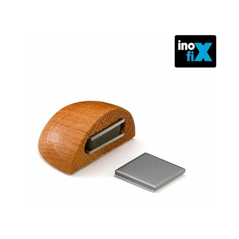Inofix - Selbstklebender magnetischer Holzhalter Eiche Blister