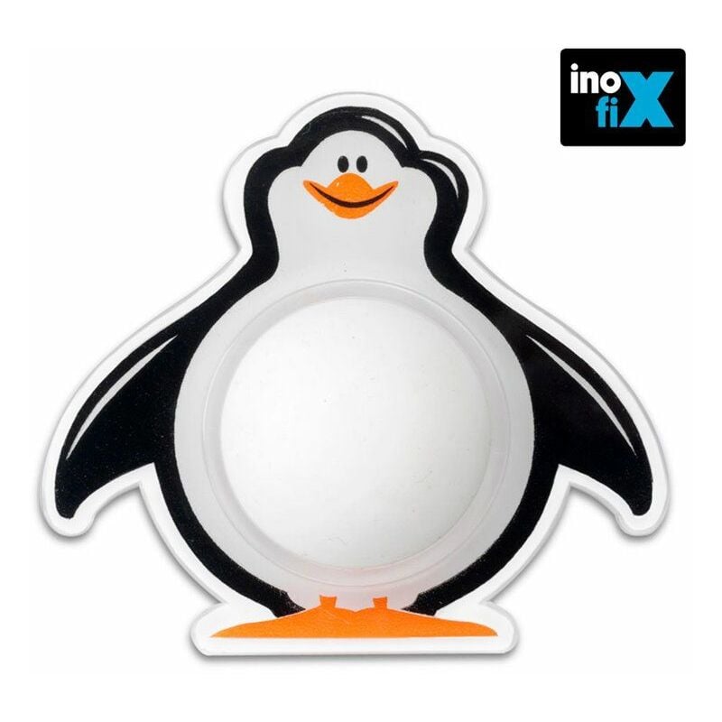 Inofix - weißer selbstklebender Pinguin-Wandstopper
