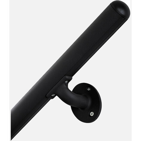 INOLINE – Kit main courante murale, coloris noir