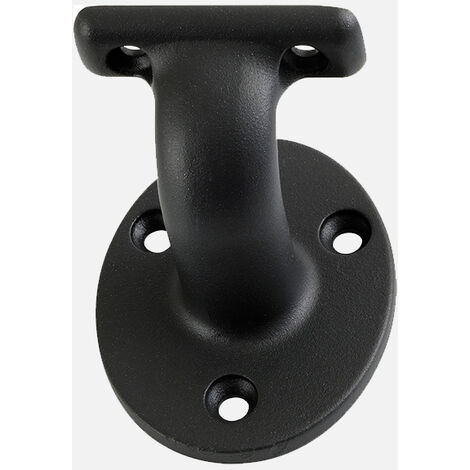 Support De Main Courante Rond LJ Smith – Noir Satiné Avec Vis