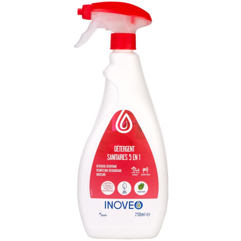 Inoveo Détergent Sanitaires 5en1 ecocert Flacon de 750ml - Pollet Sa