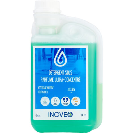 Inoveo détergent sol parfume ultra concentré ecolabel flacon de 1L - Pollet Sa