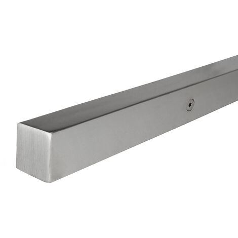 INOXLM Corrimano quadro 30x30 mm in acciaio inox AISI 304 con finitura"satinata"  Corrimano acciaio inox made in Italy  Corrimano fai da te  Corrimano ideale per uso interno ed esterno (300 cm)