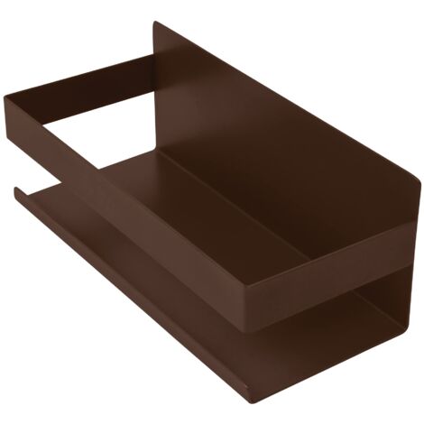 INOXLM Mensola Doccia, Autoadesivo Mensole Bagno Angolare Organizzatore, Mensola Cucina, Mensola per Cucina, Porta Spezie (Brown)