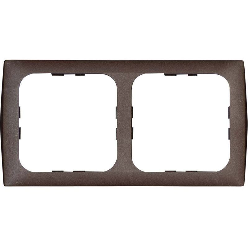 102568 2 prises marron - Inprojal Elektrosysteme